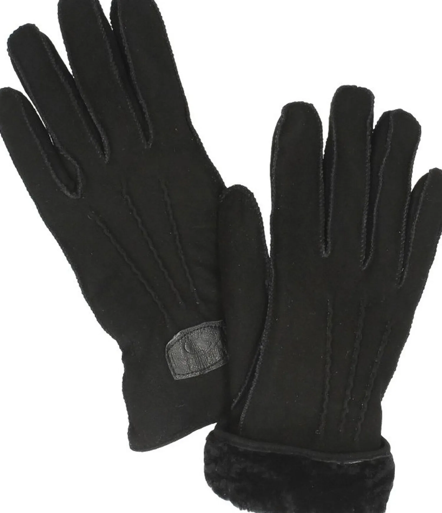 Warmbat Gloves Suede Women Zwart Discount