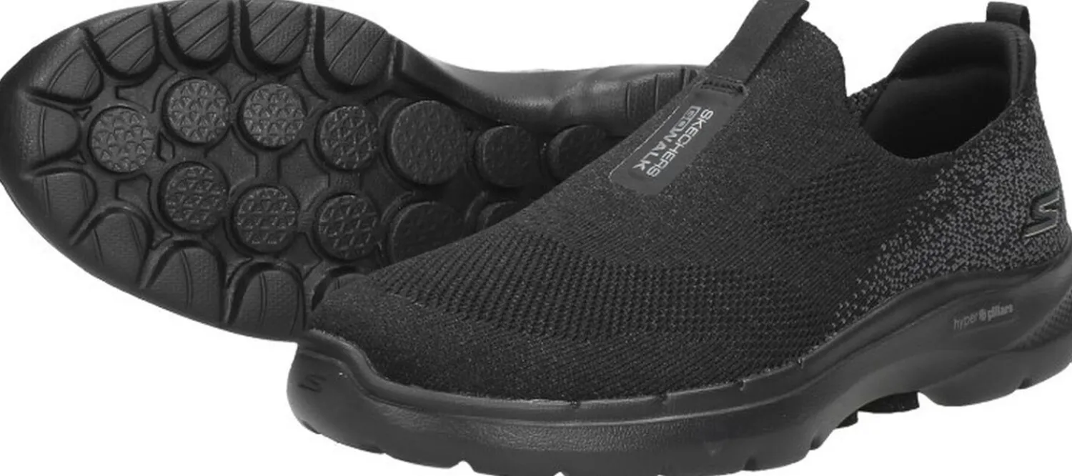 Skechers Go Walk 6 - Glimmering Zwart Hot