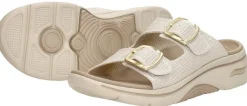 Skechers Go Walk Arch Fit 2.0 Sandal Beige Clearance