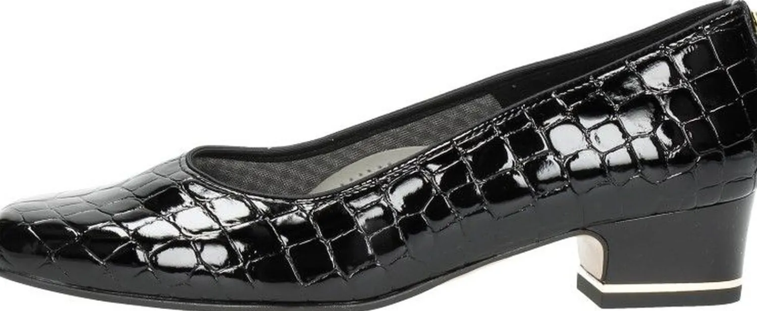 Ara Graz Cocco-Lack Zwart croco lak Hot