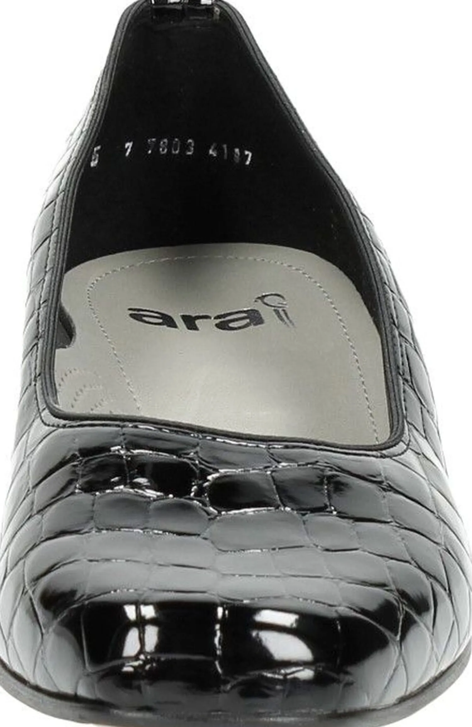 Ara Graz Cocco-Lack Zwart croco lak Hot