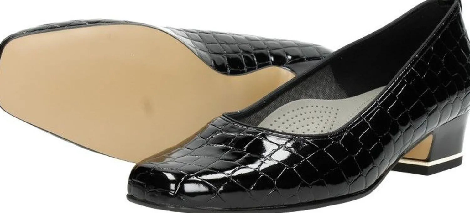 Ara Graz Cocco-Lack Zwart croco lak Hot