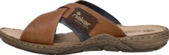 Rieker Heren slippers Cognac Best