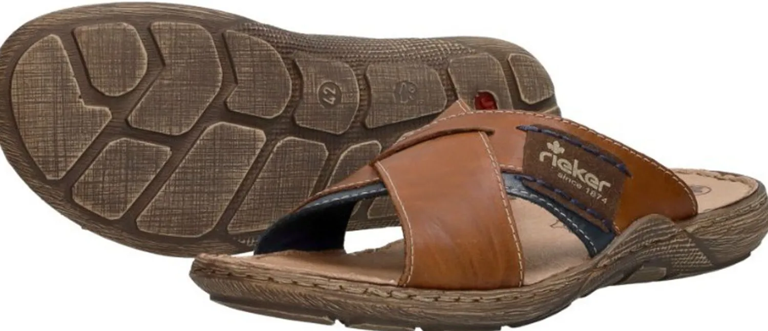 Rieker Heren slippers Cognac Best