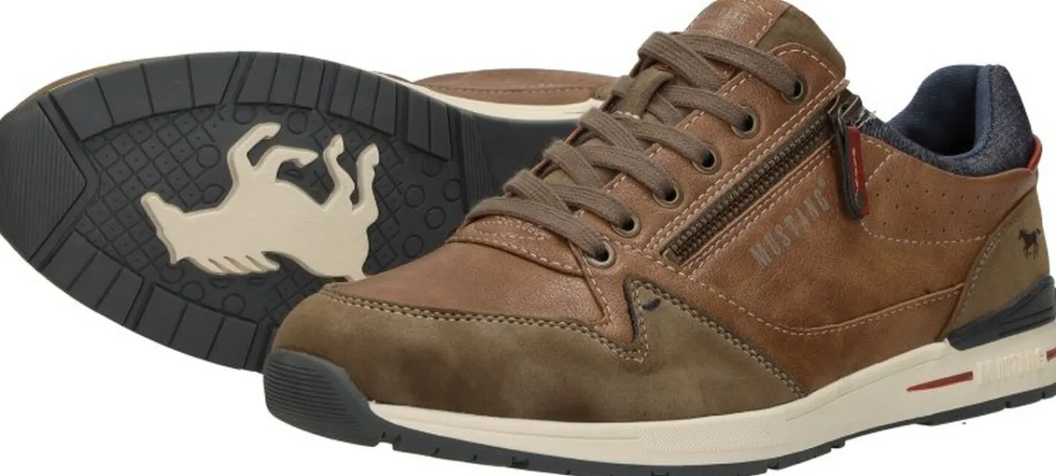 Mustang Heren sneakers Cognac Best