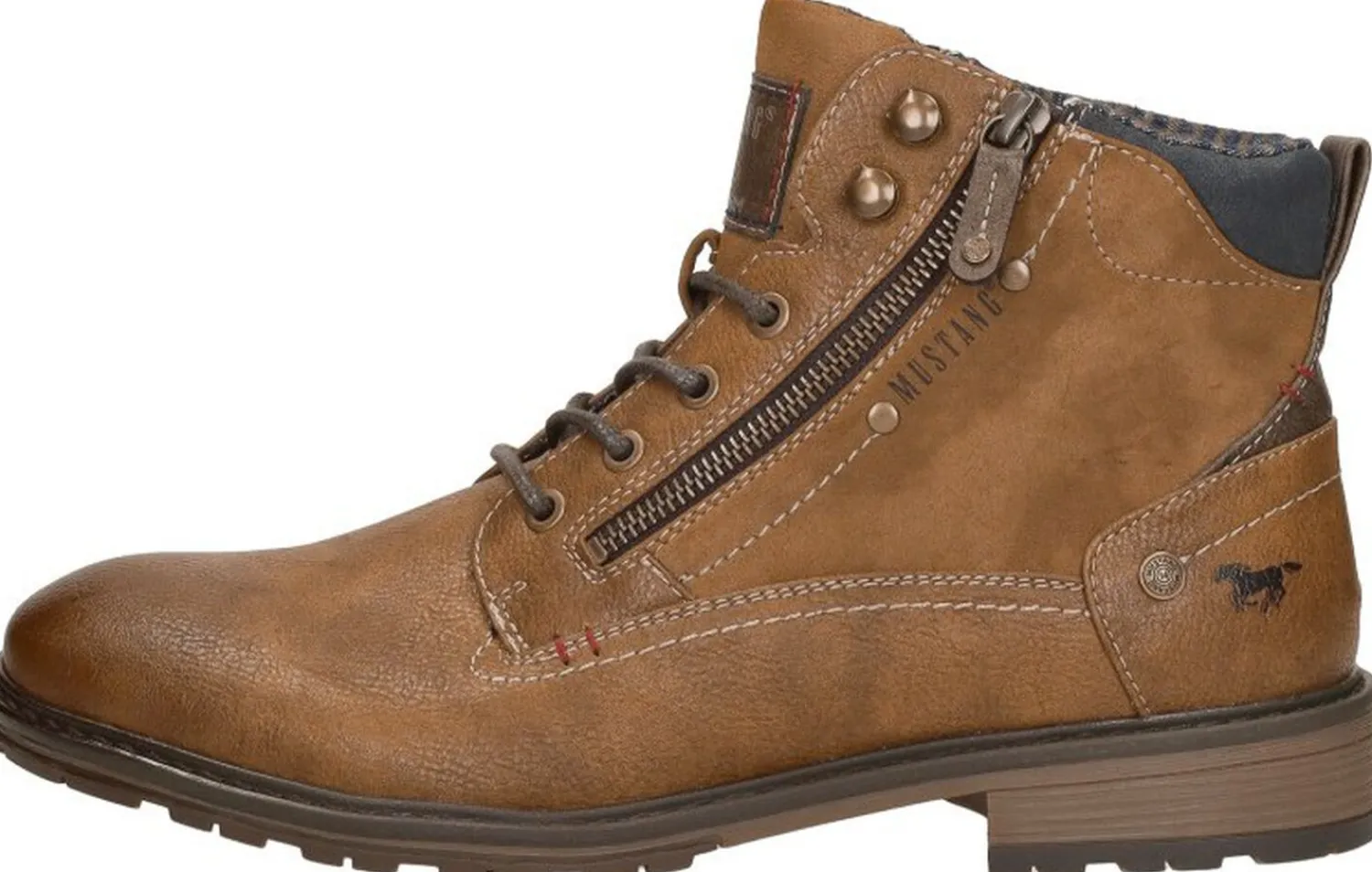Mustang Heren veterschoenen Cognac Online