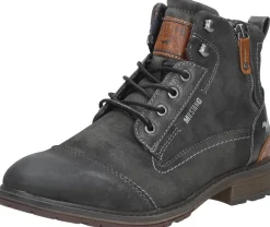 Mustang Heren veterschoenen Donkergrijs Discount