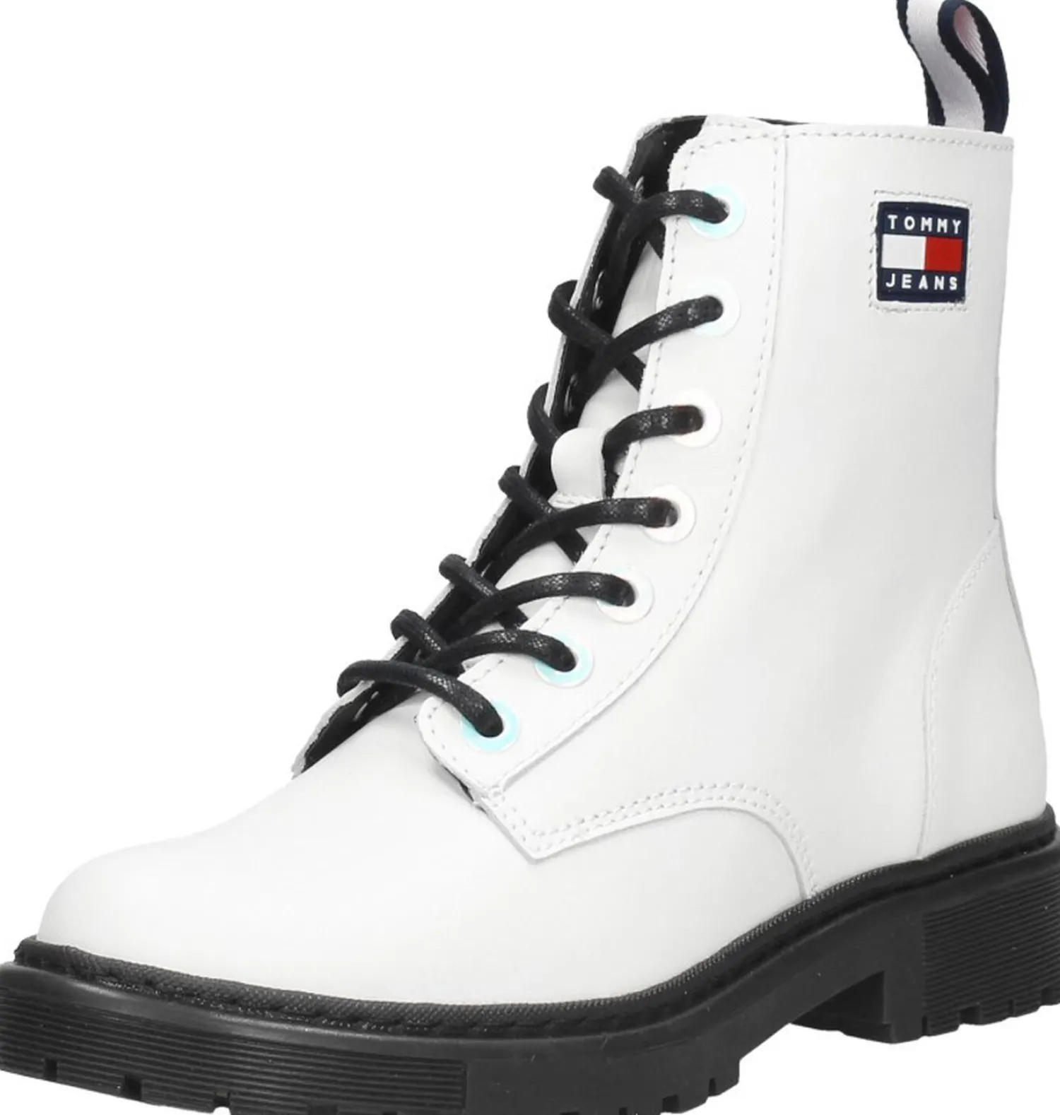 Tommy Hilfiger Iridescent Eyelets Flat boot Wit Hot