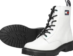 Tommy Hilfiger Iridescent Eyelets Flat boot Wit Hot
