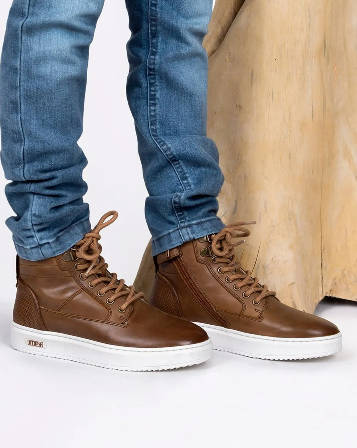 Sub55 Jongens veterschoenen Cognac Best