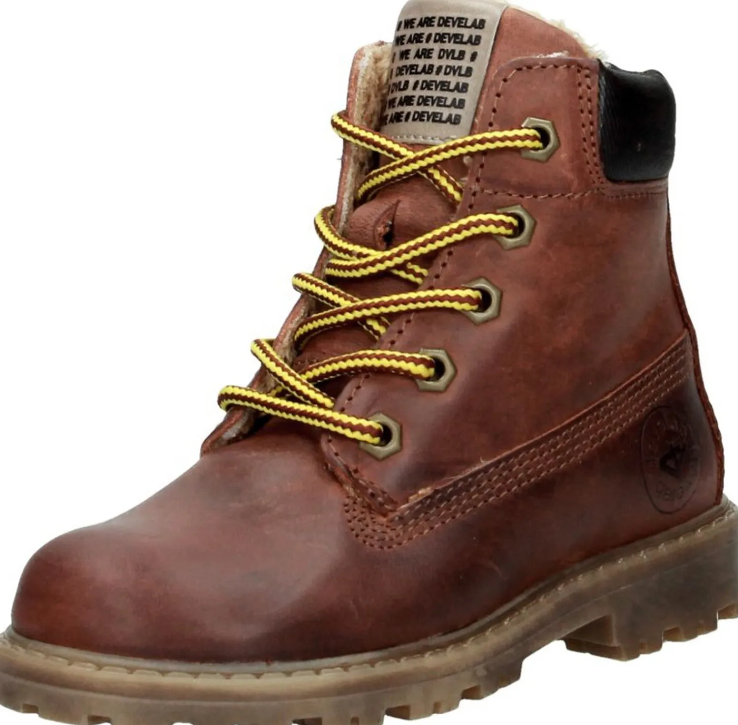Develab Jongens veterschoenen Cognac Online