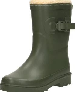 Xq Footwear Kids Rubber Rain Boots Fur Groen Outlet
