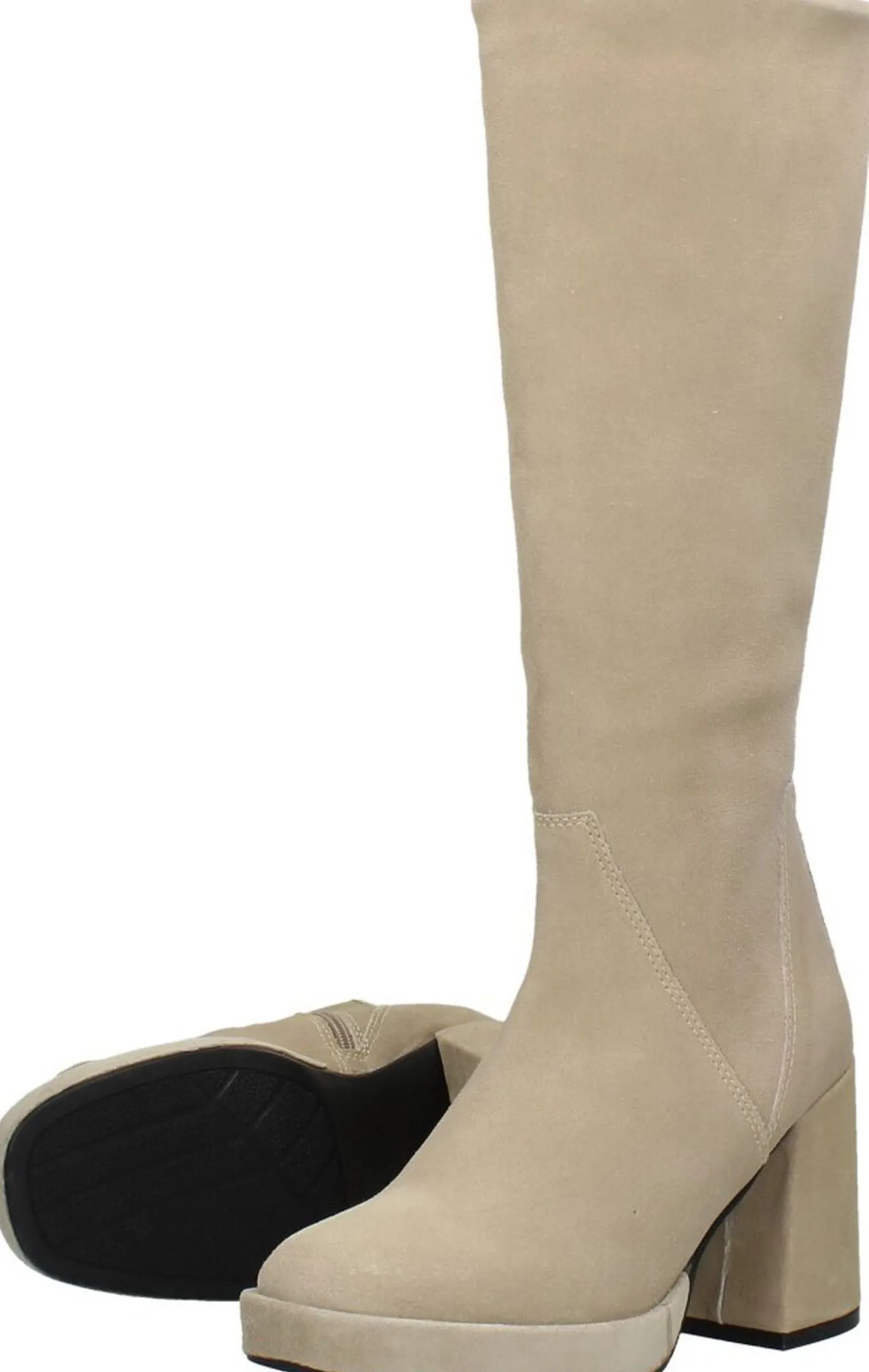 Ps. Poelman Lange Laarzen Beige Fashion