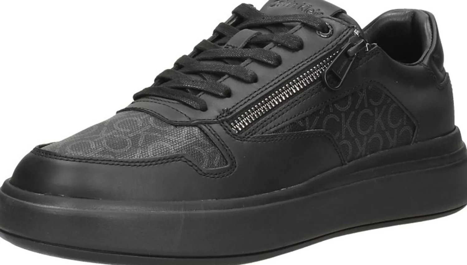 Calvin Klein Low Top Lace Up ZIP Mono Zwart Best