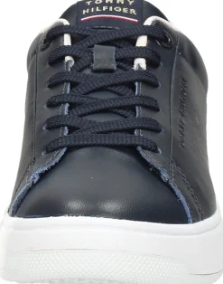 Tommy Hilfiger Lowcut Leather Cupsole Blauw Online