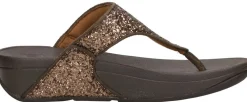 Fitflop Lulu Glitter Toe - Thongs PU Glitter Donkerbruin Online