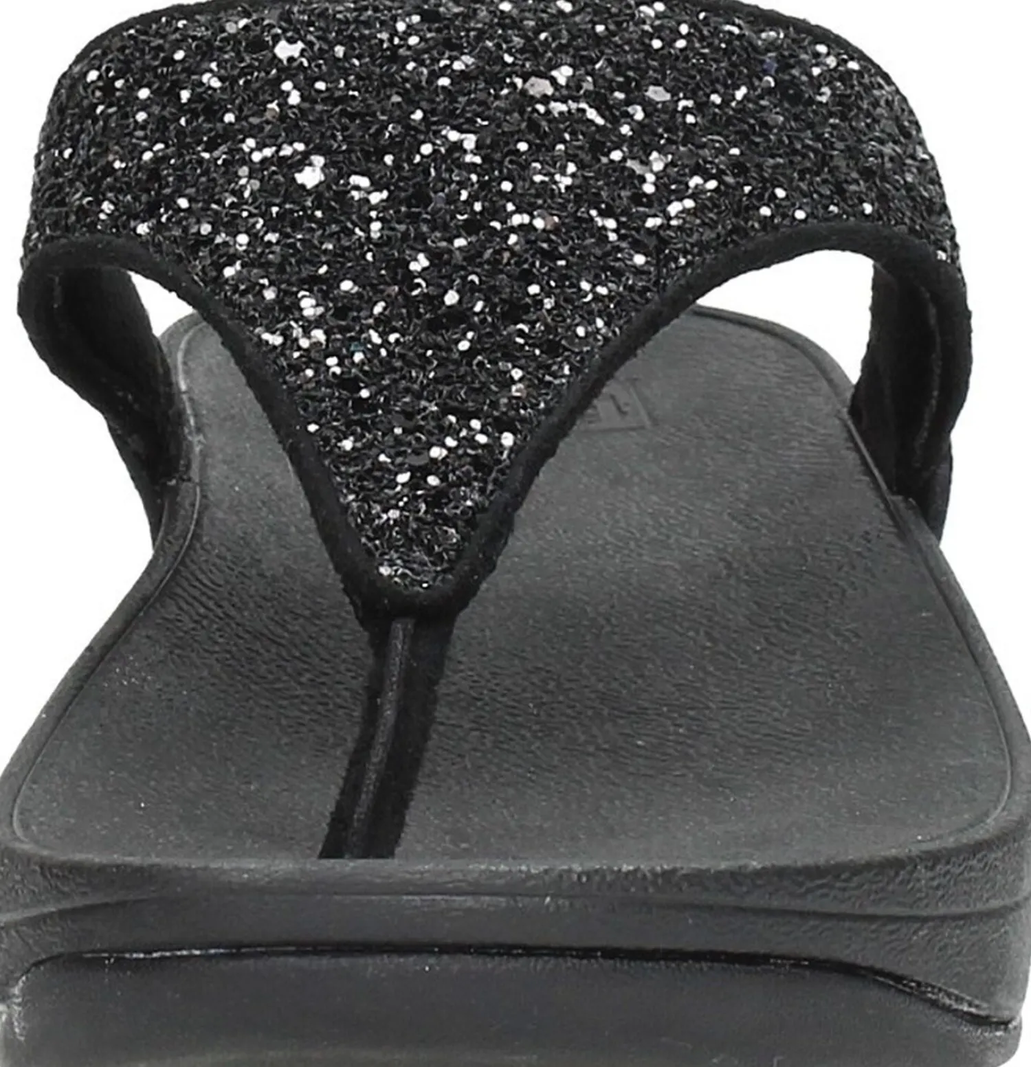 Fitflop Lulu Glitter Toe - Thongs PU Glitter Zwart Best