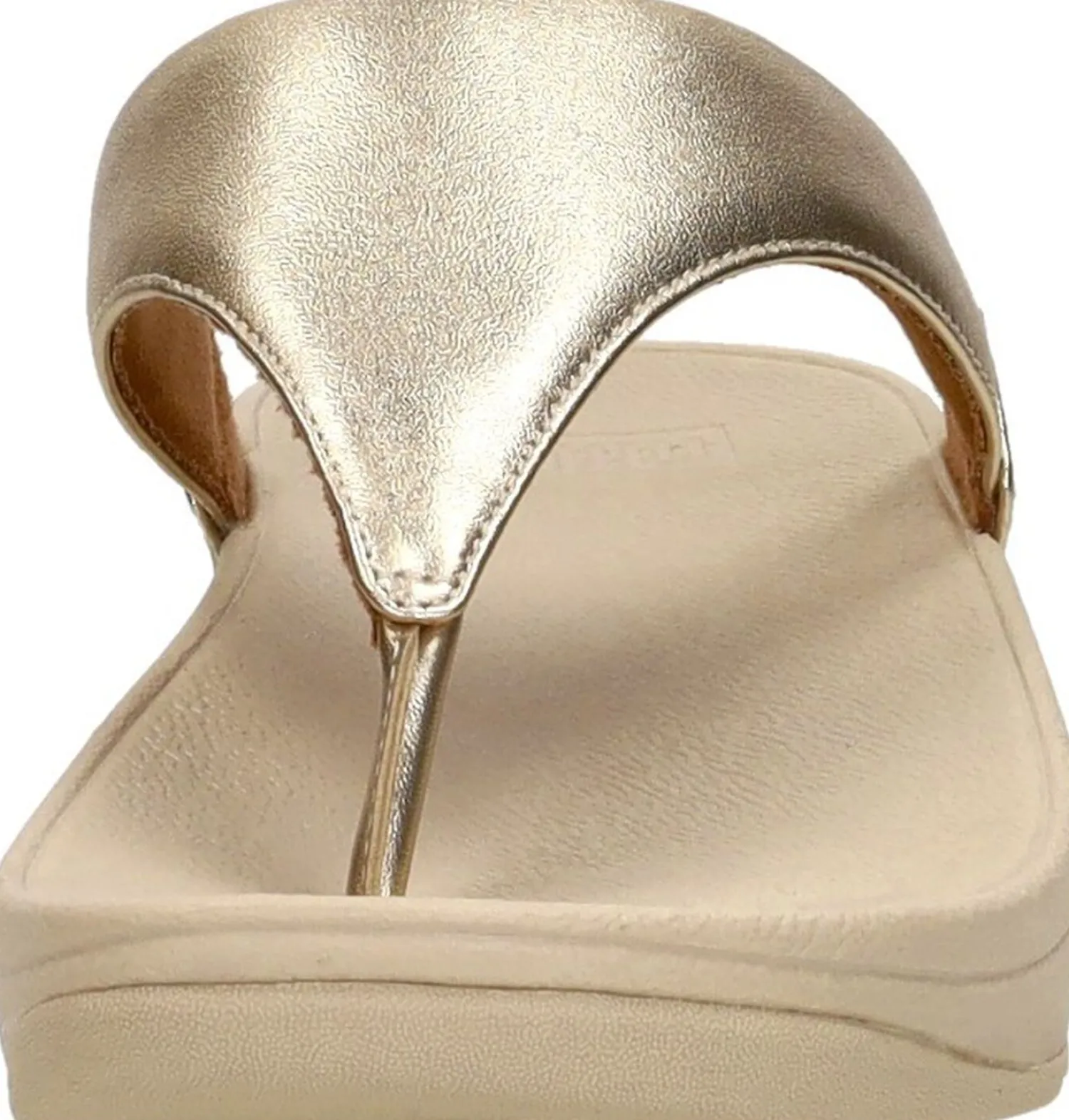 Fitflop Lulu leather toepost Goudkleur Outlet