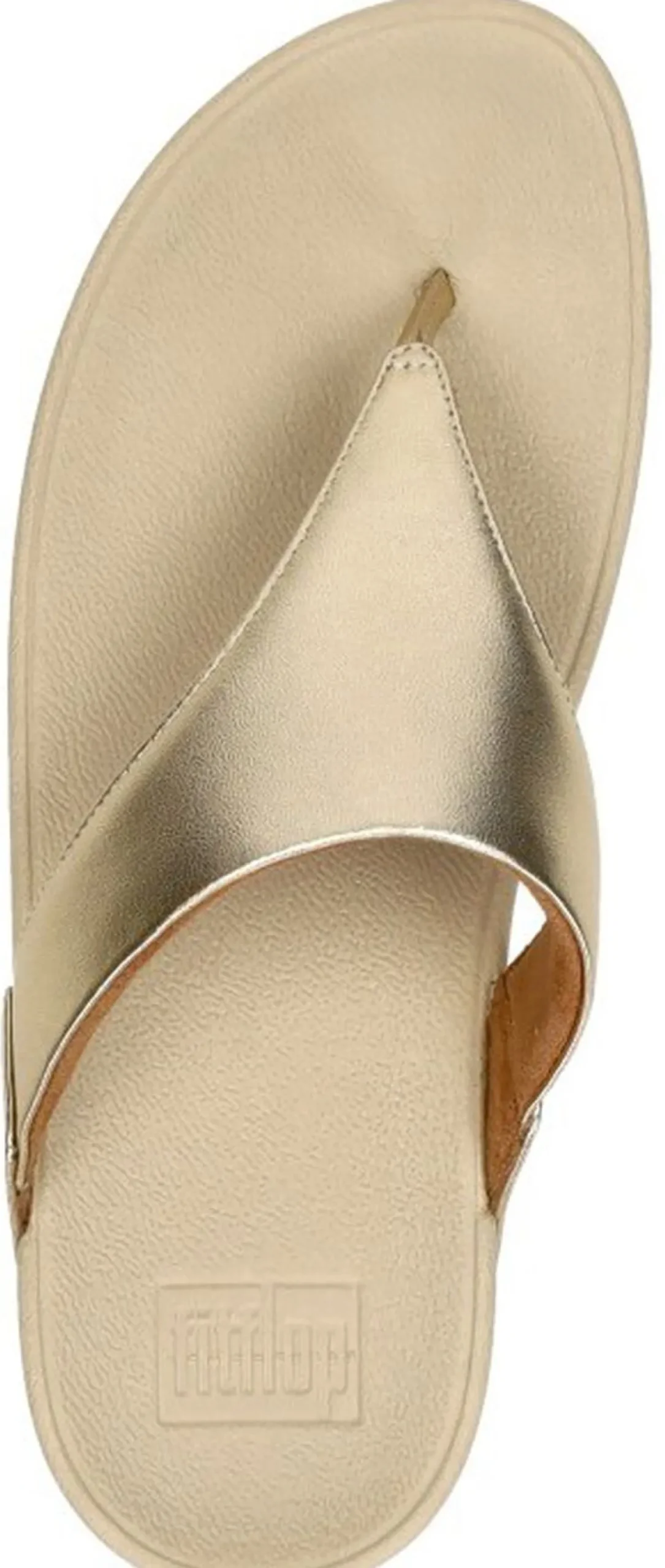 Fitflop Lulu leather toepost Goudkleur Outlet