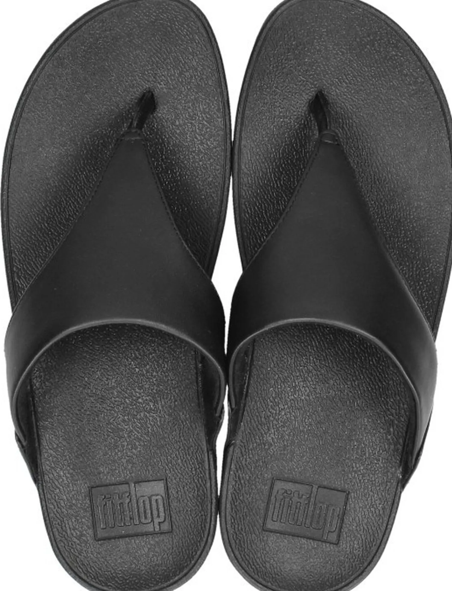 Fitflop Lulu Leather Toepost Zwart Clearance