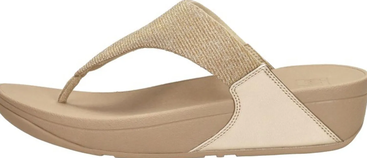 Fitflop Lulu Shimmerlux Toe - Post Sandals Beige Sale