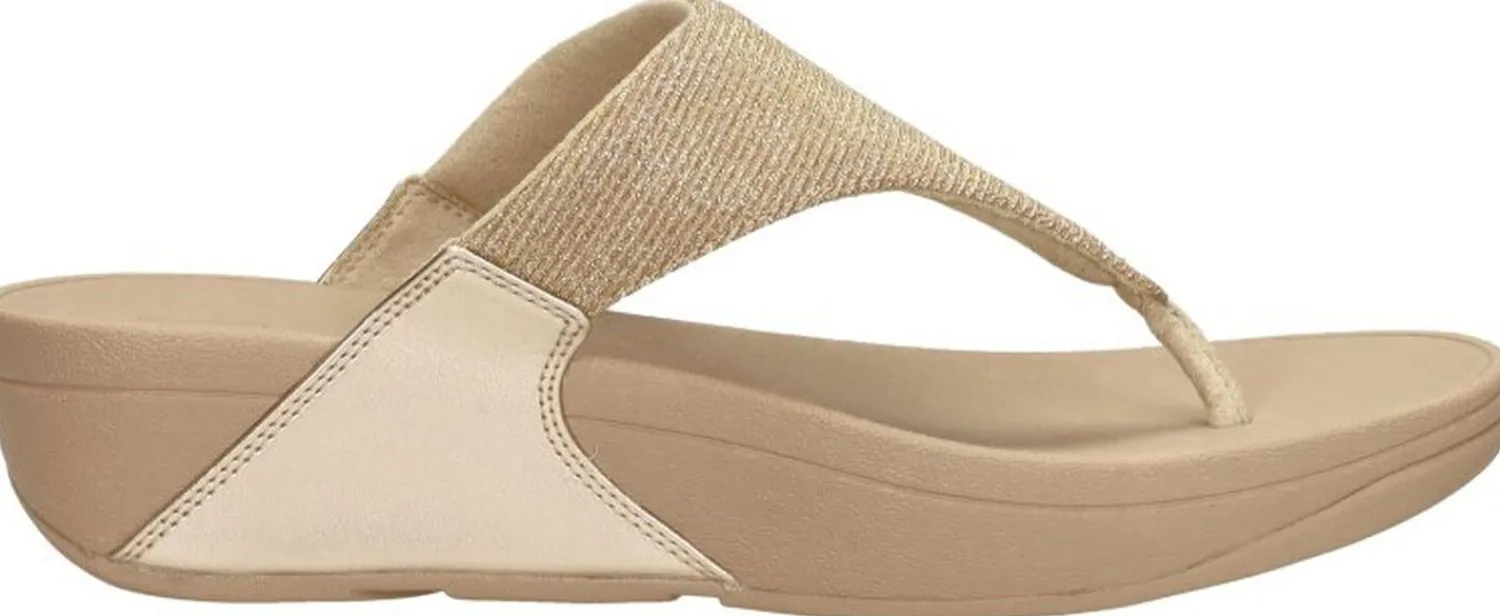 Fitflop Lulu Shimmerlux Toe - Post Sandals Beige Sale