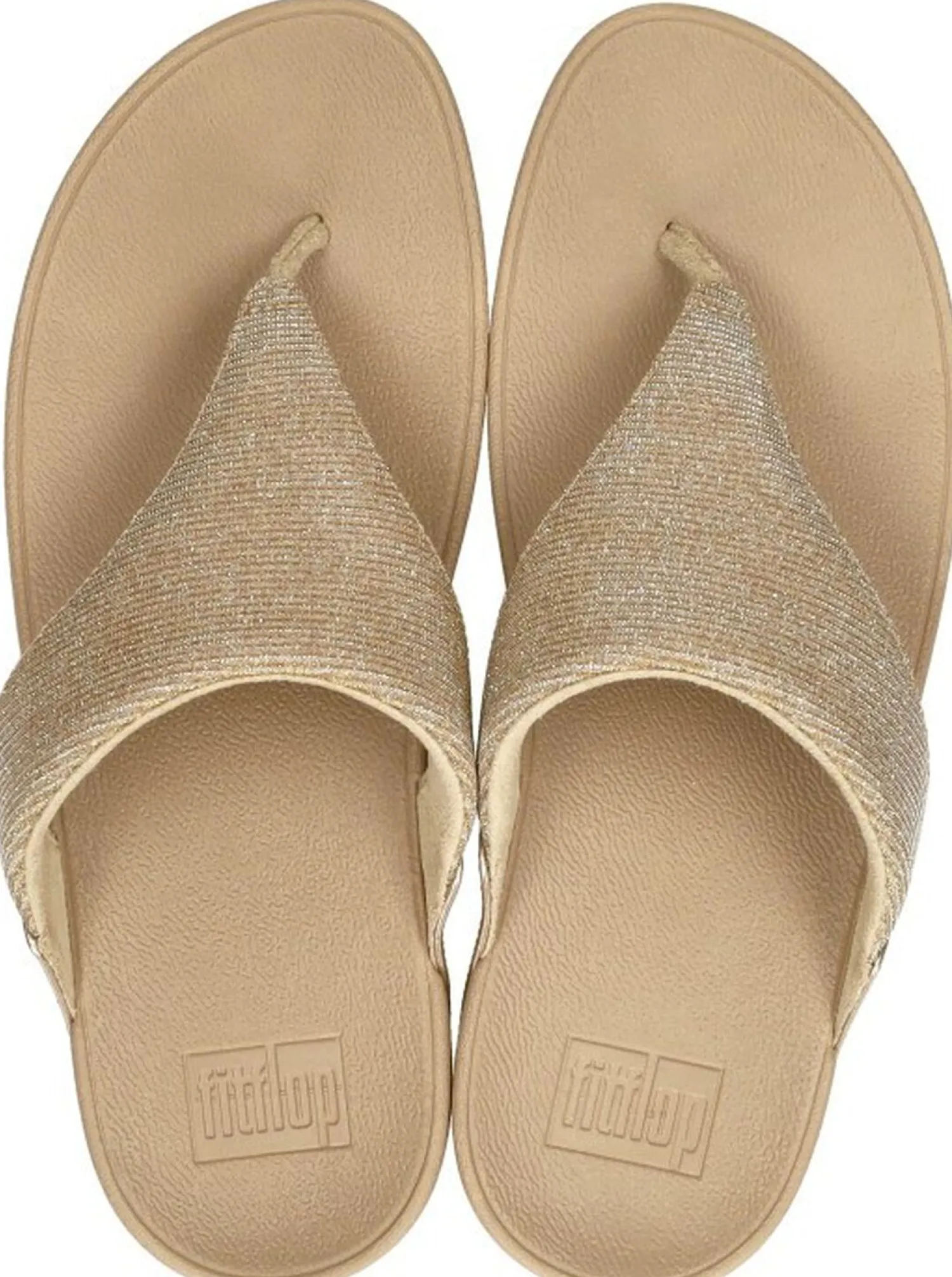 Fitflop Lulu Shimmerlux Toe - Post Sandals Beige Sale