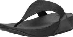 Fitflop Lulu Shimmerlux Toe - Post Sandals Zwart Sale