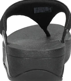 Fitflop Lulu Shimmerlux Toe - Post Sandals Zwart Sale