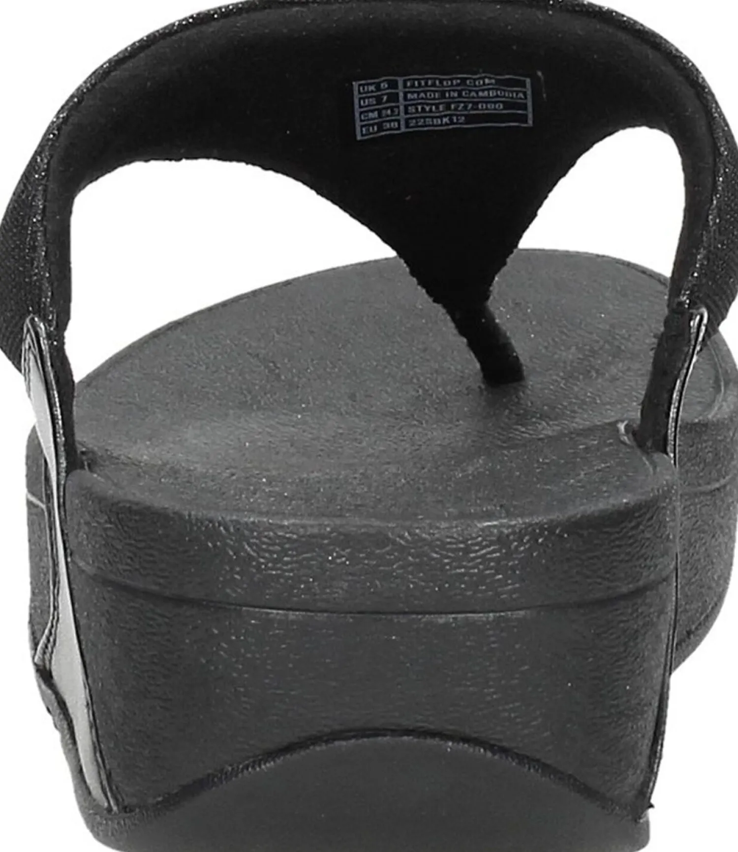 Fitflop Lulu Shimmerlux Toe - Post Sandals Zwart Sale