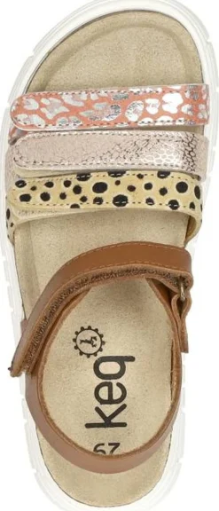 Keq Meiden Sandalen Cognac New