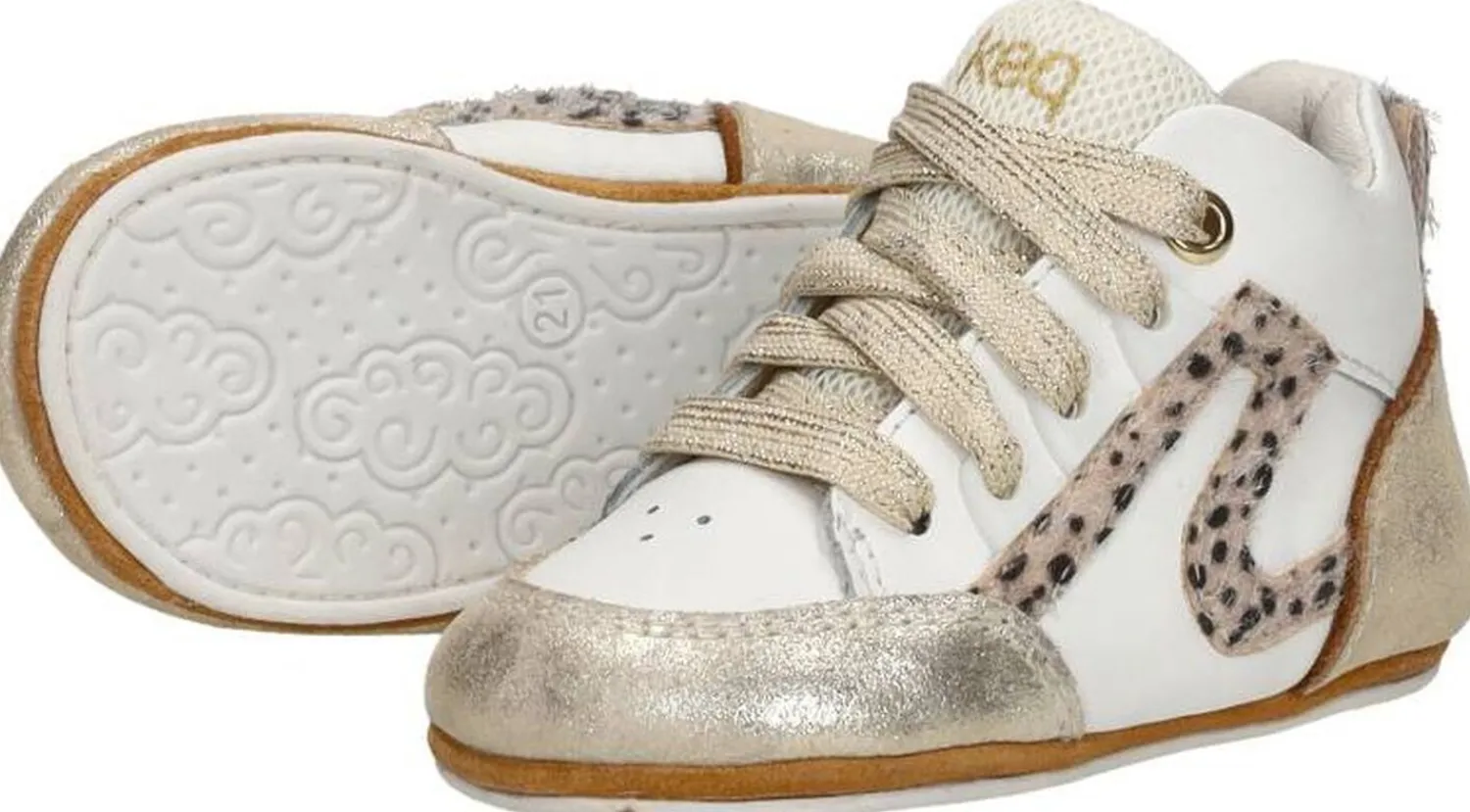 Keq Meisjes Baby schoentjes Goudkleur Best