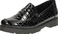 Rieker Mocassin Zwart croco lak Outlet