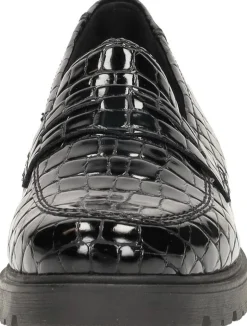 Rieker Mocassin Zwart croco lak Outlet