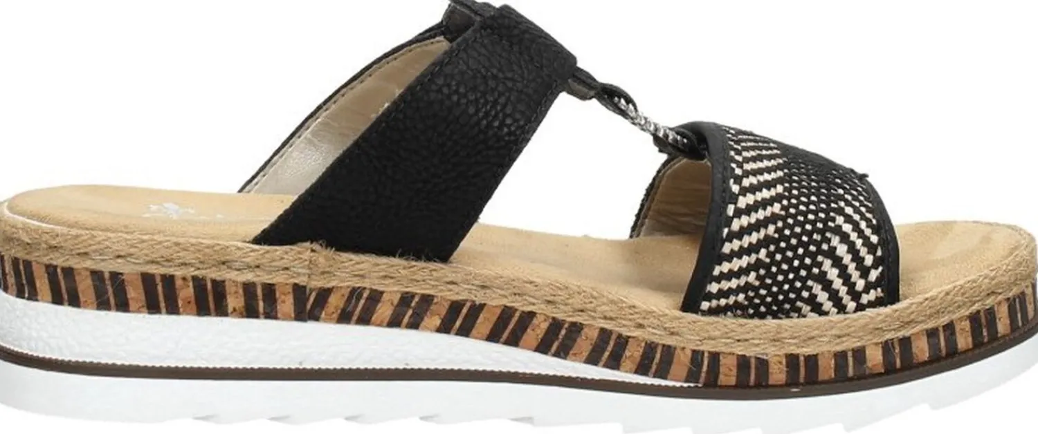 Rieker Open Teen Zwart Sale