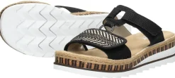 Rieker Open Teen Zwart Sale