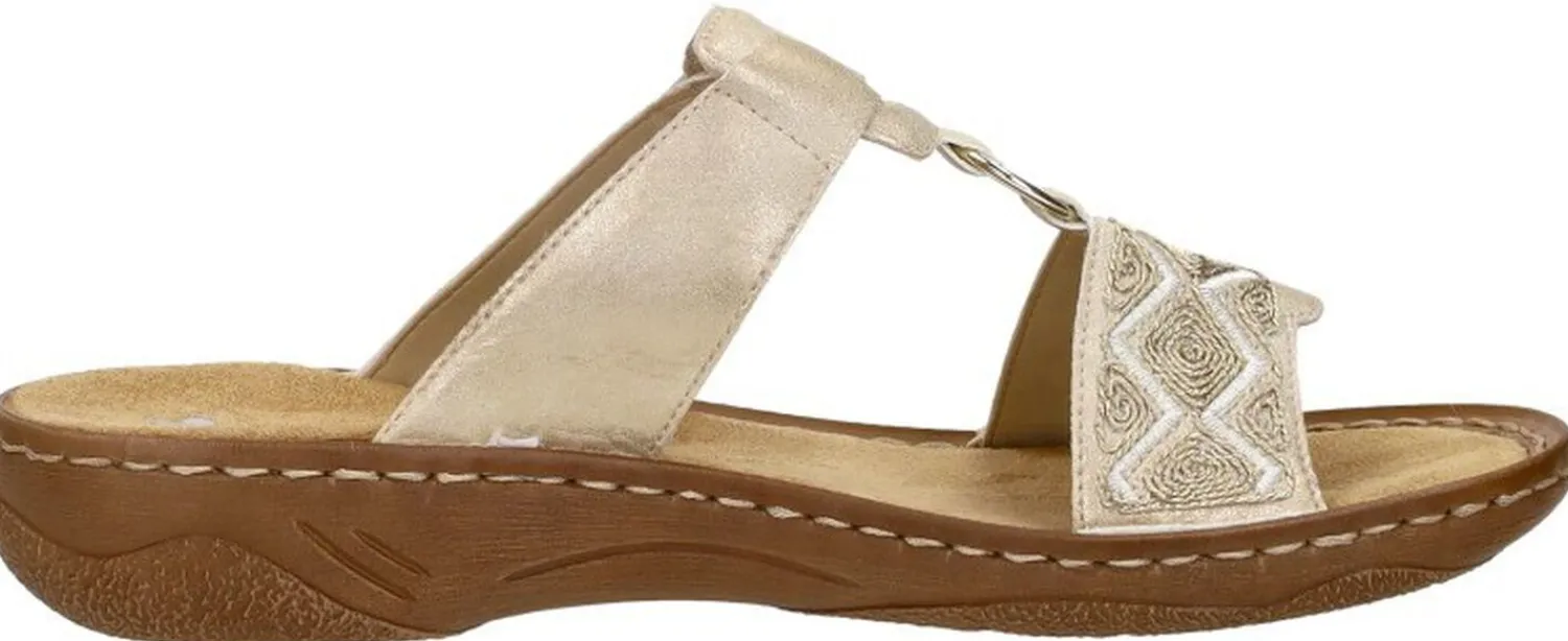 Rieker Open Teen Goudkleur Sale
