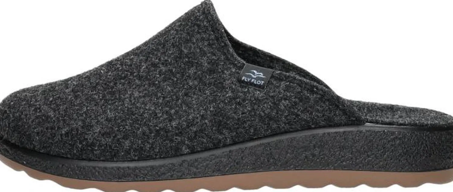 Fly Flot Pantoffels Open Zwart Clearance