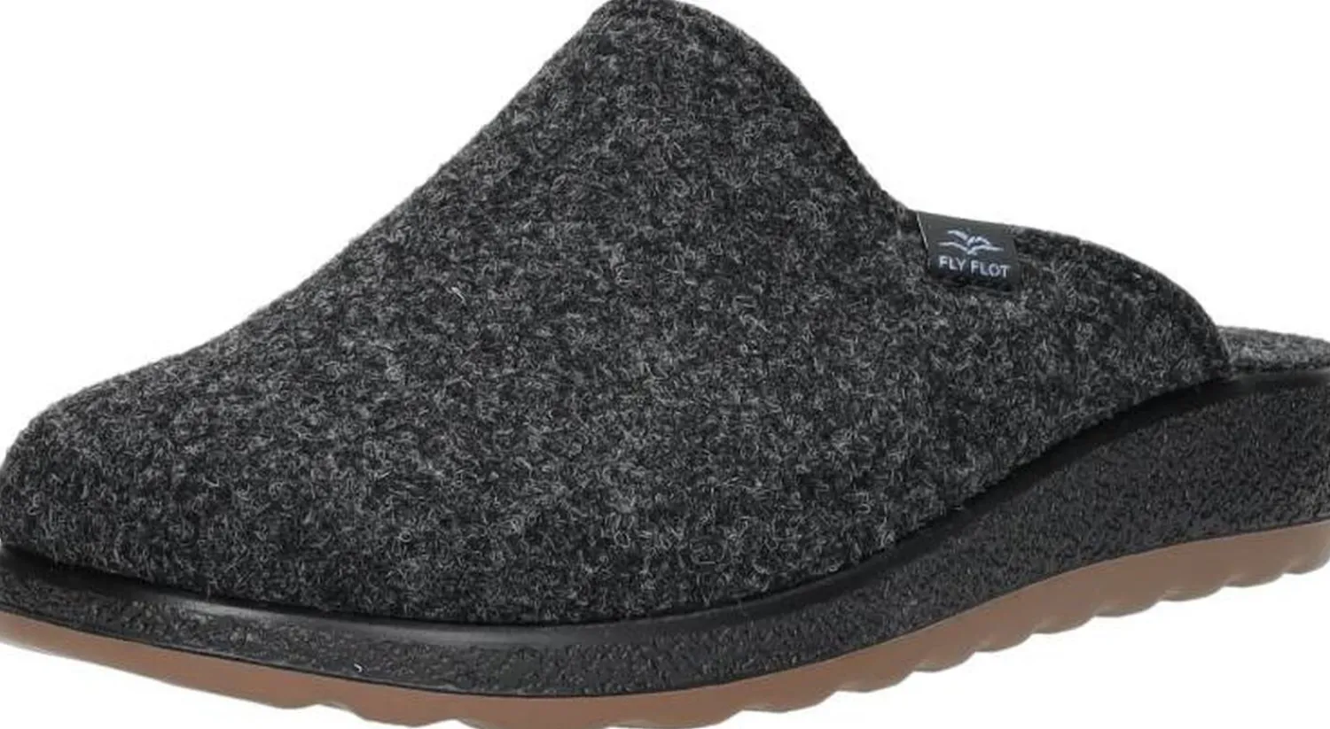 Fly Flot Pantoffels Open Zwart Clearance