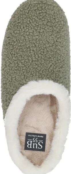 Sub55 Home Collection Pantoffels Open Groen Discount