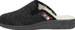 Cal Pantoffels Open Donkergrijs New