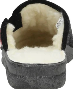 Cal Pantoffels Open Donkergrijs New