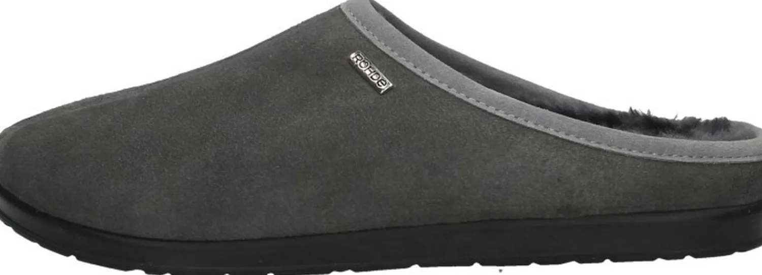 Rohde Pantoffels Open Donkergrijs New