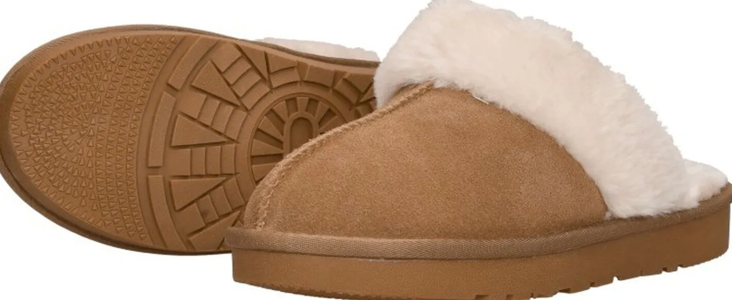 Sub55 Home Collection Pantoffels Open Cognac Hot
