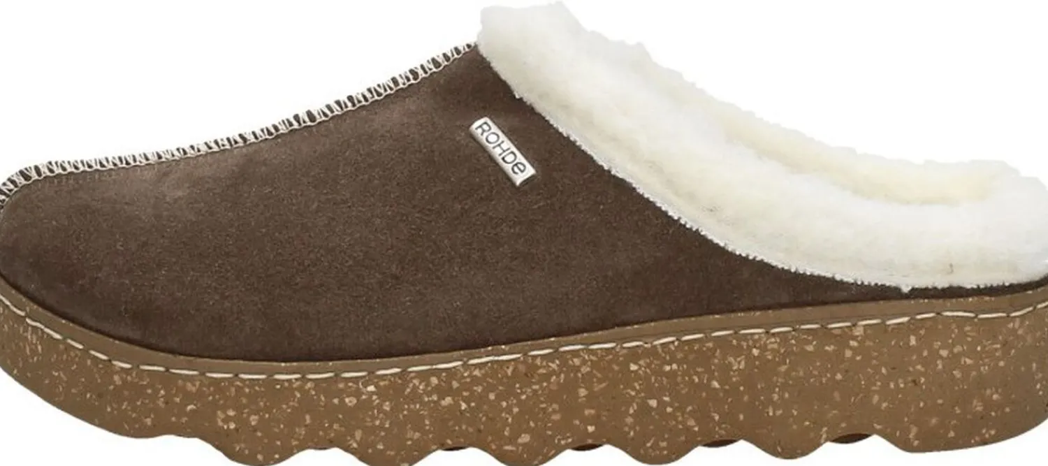 Rohde Pantoffels Open Taupe Sale