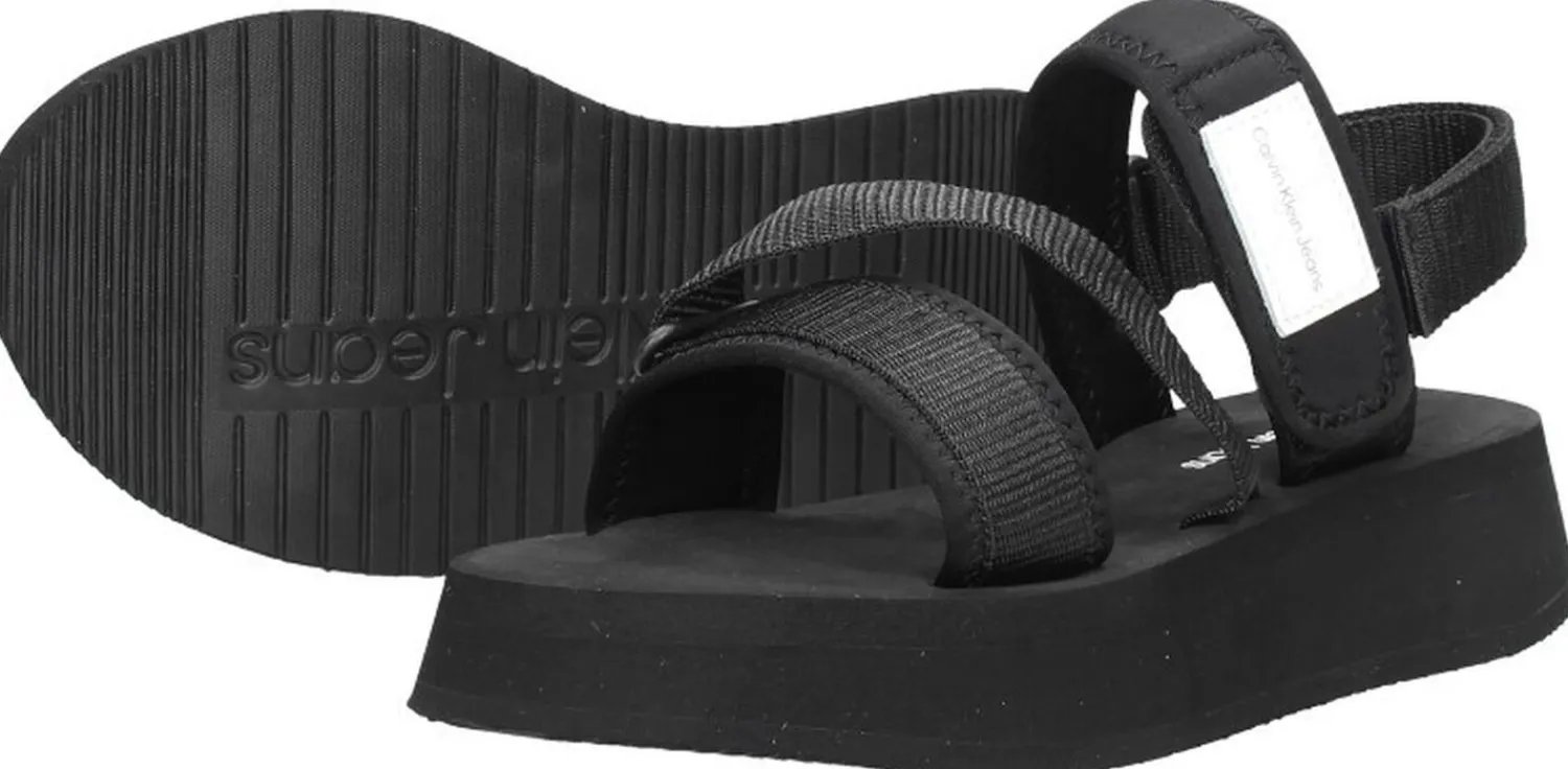 Calvin Klein Prefresato Sandal Badge Zwart Best