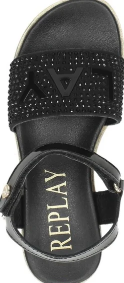Replay Sandal Zwart Outlet