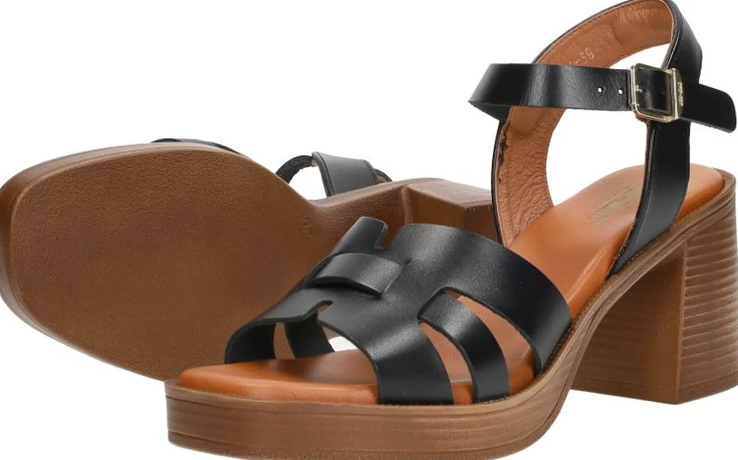 Red Rag Sandalen Hak Zwart Sale