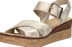 Rieker Sandalen Hak Goudkleur Discount