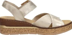 Rieker Sandalen Hak Goudkleur Discount